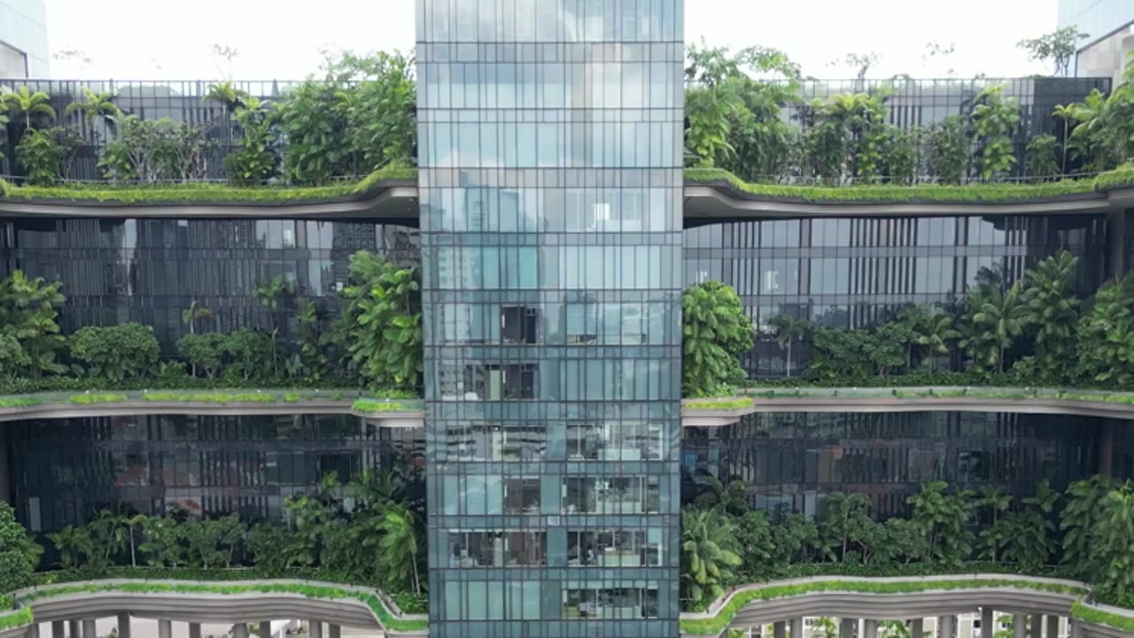 結合垂直綠化的建築情境